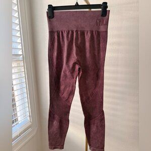 Gym Minute Seamless Burgundy Leggings XL